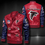 Men’s red Atlanta Falcons Leather Jacket Vintage