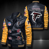 Men’s Black Atlanta Falcons Leather Jacket Vintage