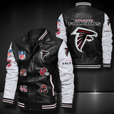 Men’s Black Atlanta Falcons Leather Jacket Vintage