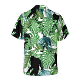 Men's Bigfoot Hawaiian Shirt Leafs Print