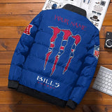 [SALE] 20% OFF Best Men’s Buffalo Bills Puffer Jacket Custom Name - BLUE COLOR