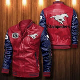 30% OFF The Best Men's Calgary Stampeders Leather Jacket red