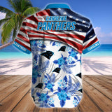 15% OFF Men's Carolina Panthers Hawaiian Shirt USA Flag - Now