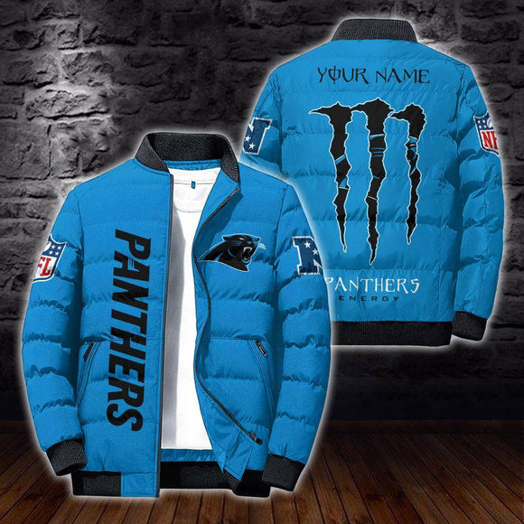 [SALE] 20% OFF Best Men’s Carolina Panthers Puffer Jacket Custom Name - Blue color