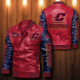 30% OFF The Best Men's Central Michigan Chippewas Leather Jacket red