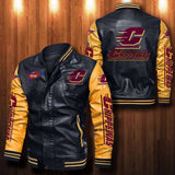 30% OFF The Best Men's Central Michigan Chippewas Leather Jacket black