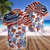 15% OFF Men's Cincinnati Bengals Hawaiian Shirt USA Flag - Now