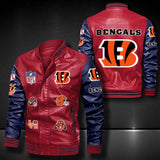 Men’s Red Cincinnati Bengals Leather Jacket Vintage | 4 Fan Shop