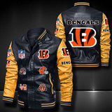 Men’s Black Cincinnati Bengals Leather Jacket Vintage | 4 Fan Shop