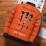 [SALE] 20% OFF Best Men’s Cincinnati Bengals Puffer Jacket Custom Name - ORANGE