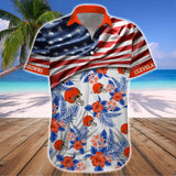 15% OFF Men's Cleveland Browns Hawaiian Shirt USA Flag - Now