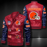 Men’s red Cleveland Browns Leather Jacket Vintage | 4 Fan Shop