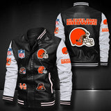 Men’s Black Cleveland Browns Leather Jacket Vintage | 4 Fan Shop