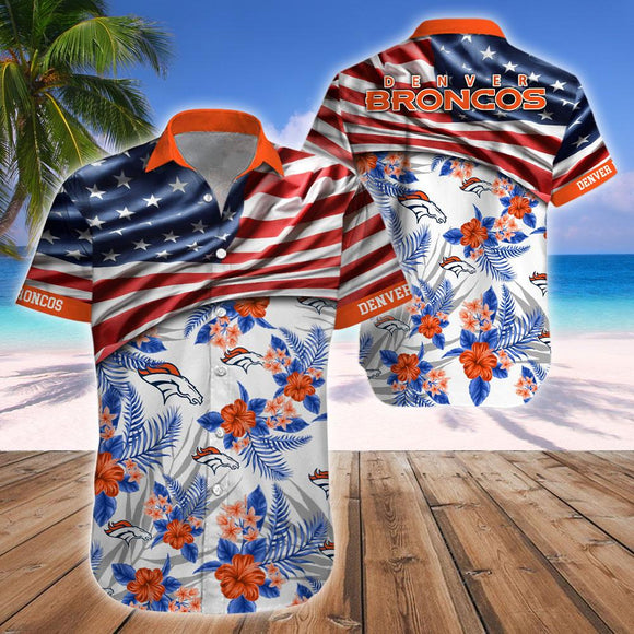 15% OFF Men's Denver Broncos Hawaiian Shirt USA Flag – Now