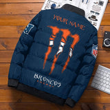 [SALE] 20% OFF Best Men’s Denver Broncos Puffer Jacket Custom Name - COLOR NAVY 