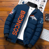 [SALE] 20% OFF Best Men’s Denver Broncos Puffer Jacket Custom Name - COLOR NAVY 