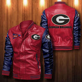 30% OFF The Best Men's Georgia Bulldogs Leather Jacket Red