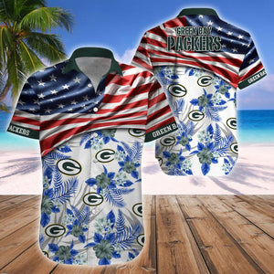 15% OFF Men's Green Bay Packers Hawaiian Shirt USA Flag – Now