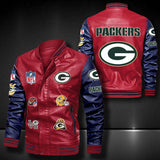 Men’s red Green Bay Packers Leather Jacket Vintage | 4 Fan Shop