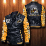 30% OFF The Best Men's Hamilton Tiger-Cats Leather Jacket black