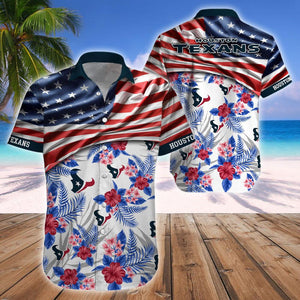 15% OFF Men's Houston Texans Hawaiian Shirt USA Flag – Now