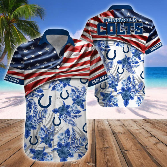 15% OFF Men's Indianapolis Colts Hawaiian Shirt USA Flag – Now