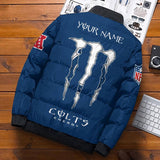 [SALE] 20% OFF Best Men’s Indianapolis Colts Puffer Jacket NAVY - CUSTOM NAME