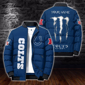 [SALE] 20% OFF Best Men’s Indianapolis Colts Puffer Jacket NAVY - CUSTOM NAME