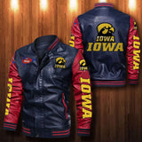 30% OFF The Best Men's Iowa Hawkeyes Leather Jacket black