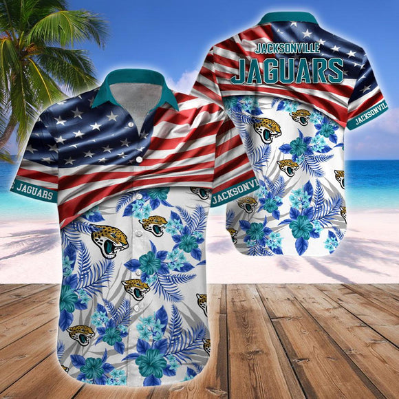 15% OFF Men's Jacksonville Jaguars Hawaiian Shirt USA Flag – Now