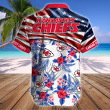 15% OFF Men's Kansas City Chiefs Hawaiian Shirt USA Flag – Now