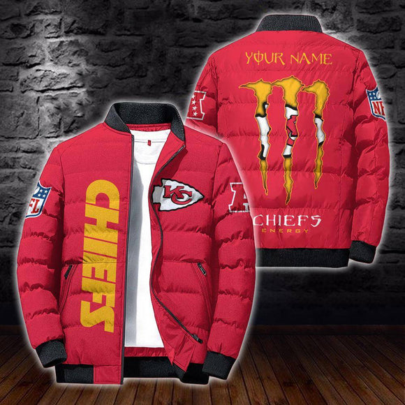 [SALE] 20% OFF Best Men’s Kansas City Chiefs Puffer Jacket RED CUSTOM NAME