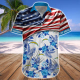 15% OFF Men's Los Angeles Chargers Hawaiian Shirt USA Flag – Now