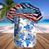 15% OFF Men's Los Angeles Chargers Hawaiian Shirt USA Flag – Now