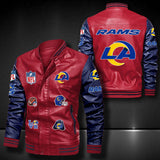 Men’s red Los Angeles Rams Leather Jacket Vintage | 4 Fan Shop