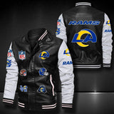 Men’s Black Los Angeles Rams Leather Jacket Vintage | 4 Fan Shop