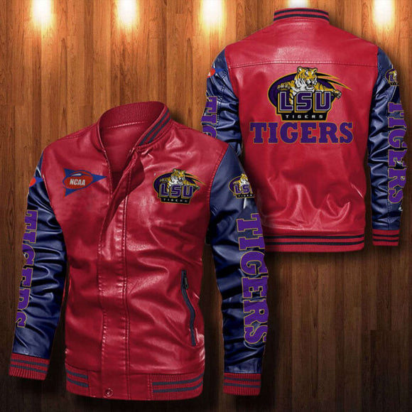 30% OFF The Best Men's Lsu Tigers Leather Jacket red