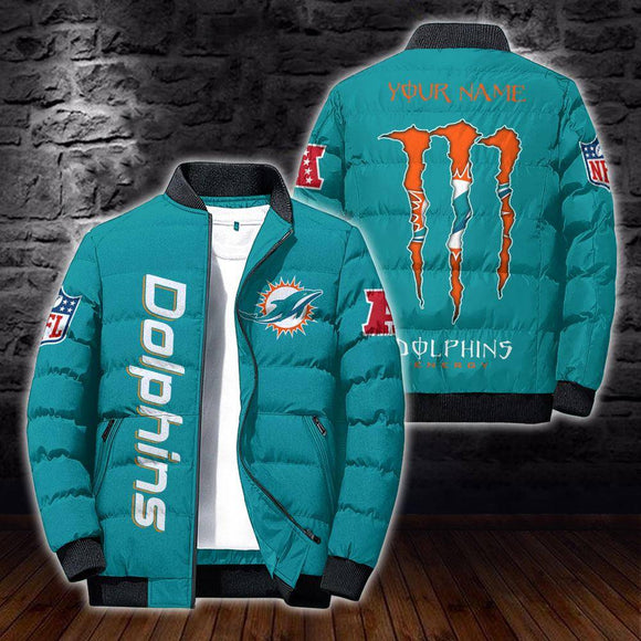 [SALE] 20% OFF Best Men’s Miami Dolphins Puffer Jacket CUSTOM NAME