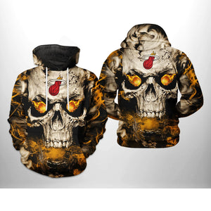 [SALE] 18% OFF Best Men’s Miami Heat Skull Hoodie – Now