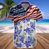 15% OFF Men's Minnesota Vikings Hawaiian Shirt USA Flag – Now