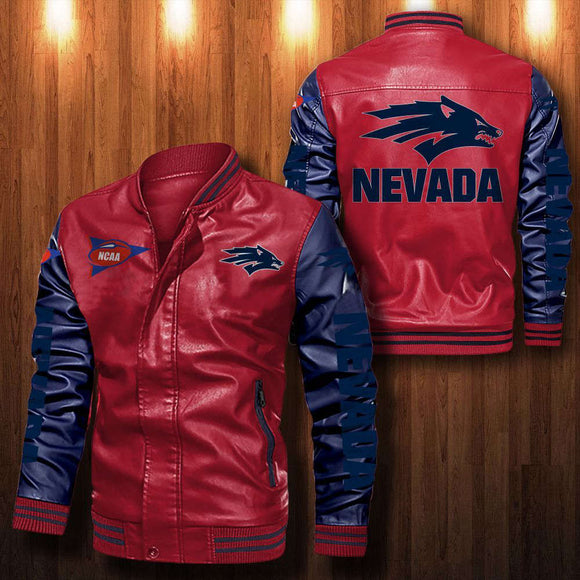 30% OFF The Best Men's Nevada Wolf Pack Leather Jacket red