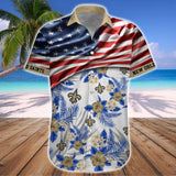 15% OFF Men's New Orleans Saints Hawaiian Shirt USA Flag – Now