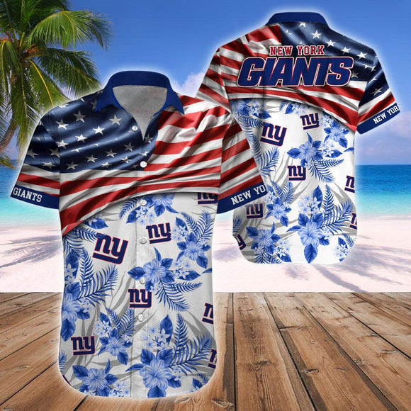 15% OFF Men's New York Giants Hawaiian Shirt USA Flag – Now