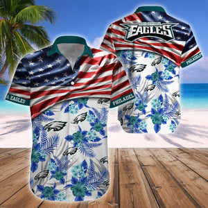 15% OFF Men's Philadelphia Eagles Hawaiian Shirt USA Flag – Now