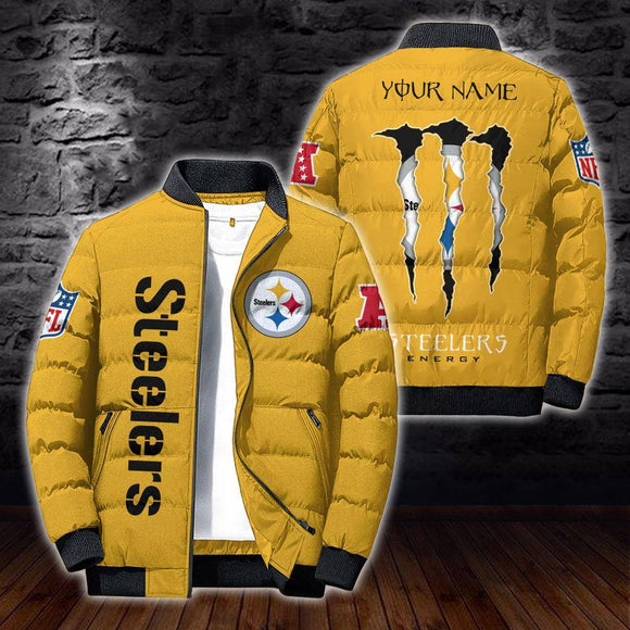 [SALE] 20% OFF Best Men’s Pittsburgh Steelers Puffer Jacket Energy CUSTOM NAME