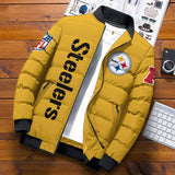 [SALE] 20% OFF Best Men’s Pittsburgh Steelers Puffer Jacket Energy - COLOR YELLOW - CUSTOM NAME