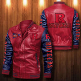 30% OFF The Best Men's Rutgers Scarlet Knights Leather Jacket red