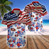 15% OFF Men's San Francisco 49ers Hawaiian Shirt USA Flag – Now