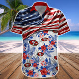 15% OFF Men's San Francisco 49ers Hawaiian Shirt USA Flag – Now