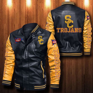 30% OFF The Best Men's USC Trojans Leather Jacket black